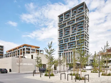 Hochhaus „Scheldezicht“, vertikales stadtwohnen in Antwerpen